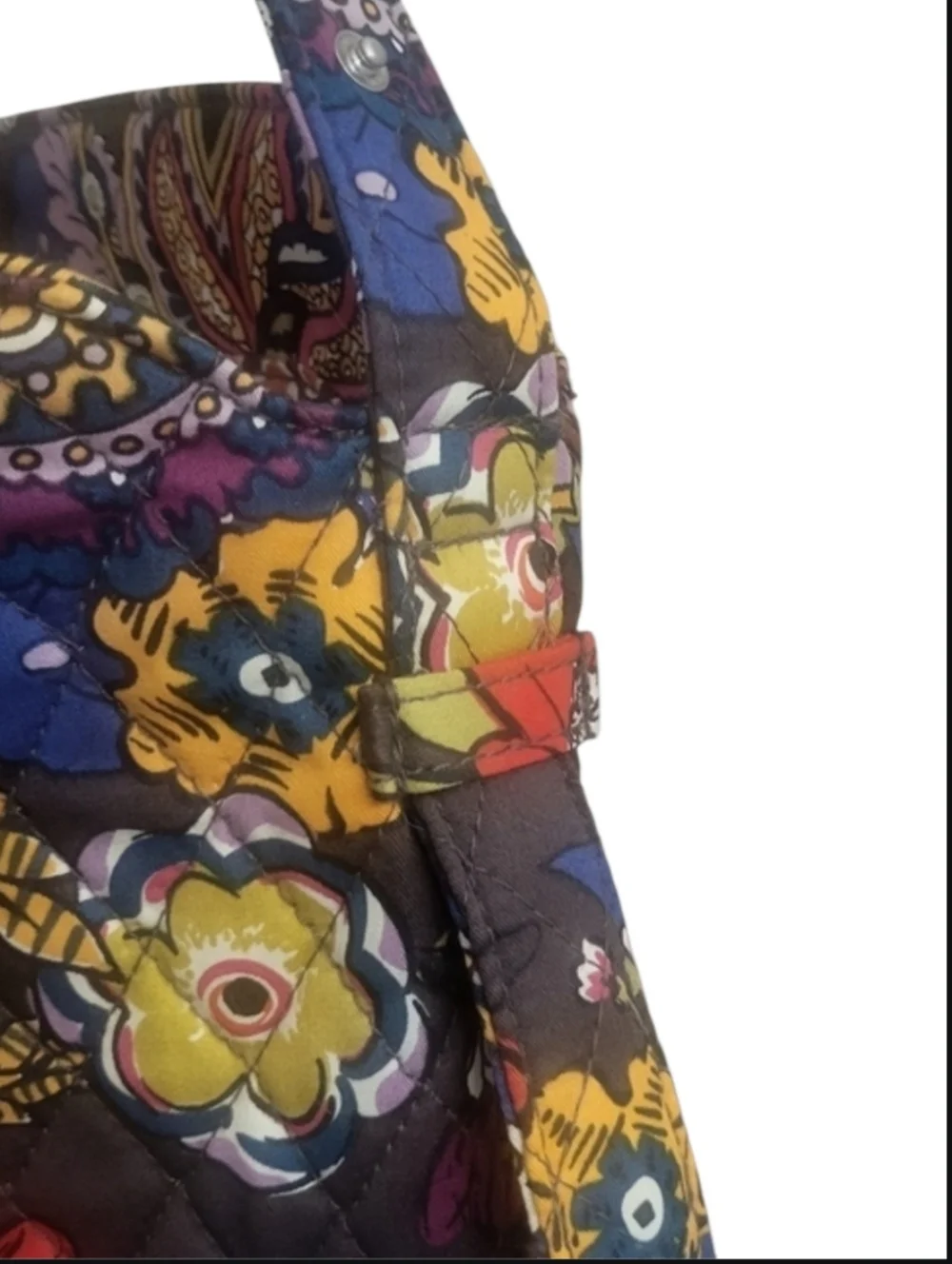 ☆NWT Vera Bradley Slouchy Silhouette Shoulder Bucket Bag Detail Colorful Bouquet